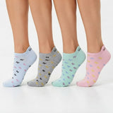 Women's Fashion Cotton Ankle Socks - 3 Pairs KK#2 (K-4-4)