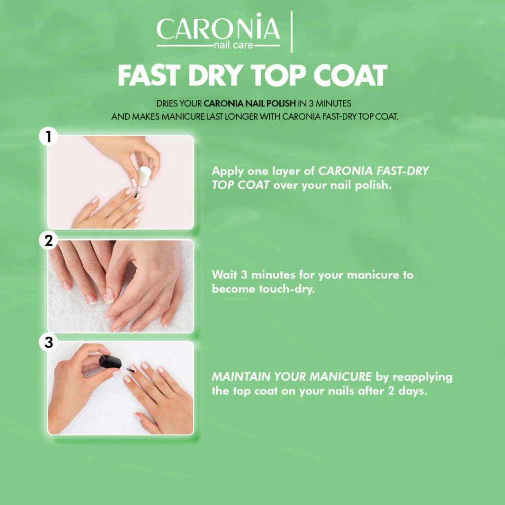 Caronia Nail Care Fast-Dry Top Coat - 30ml