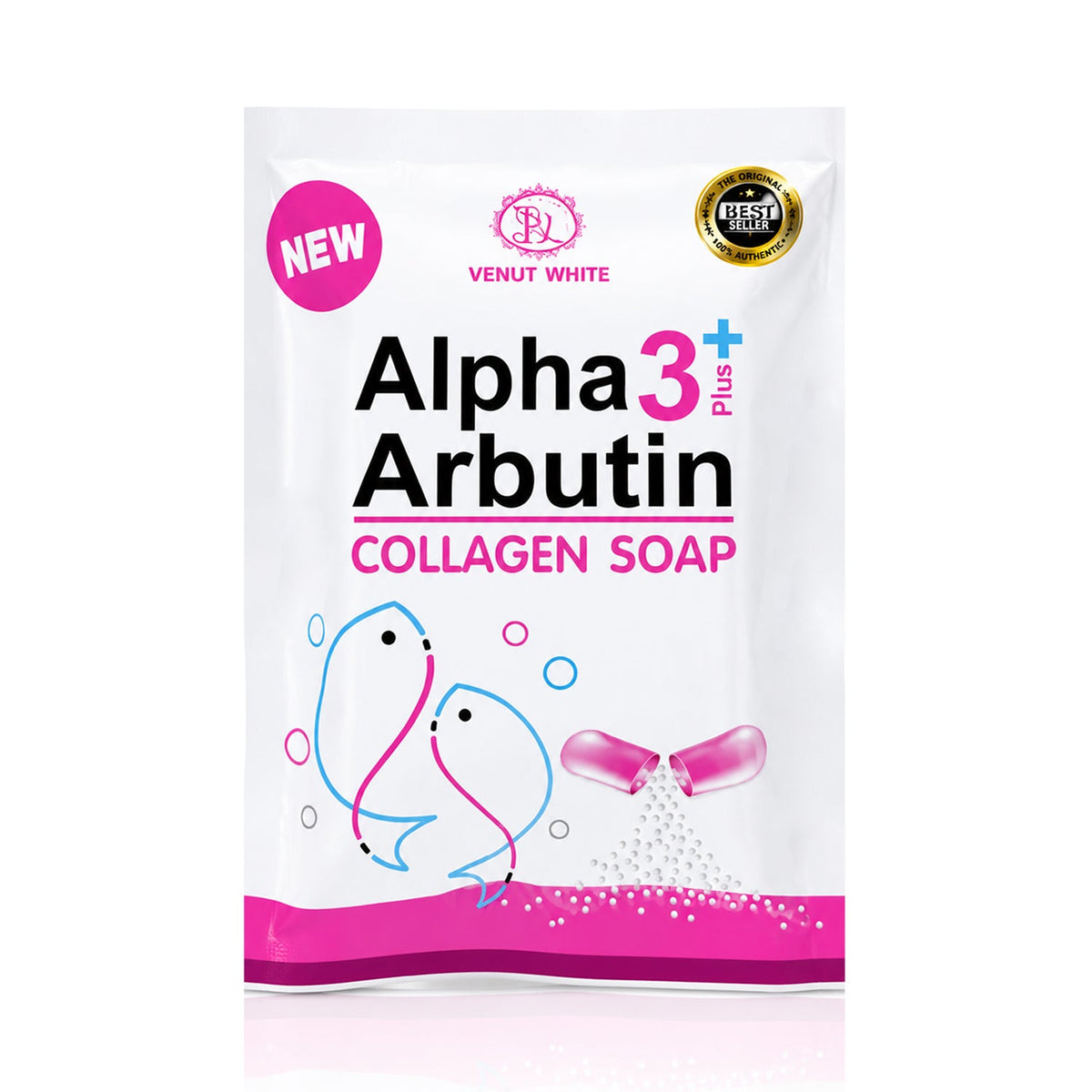 Venut White Alpha Arbutin 3 Plus Collagen Soap - 80g (New Packing)