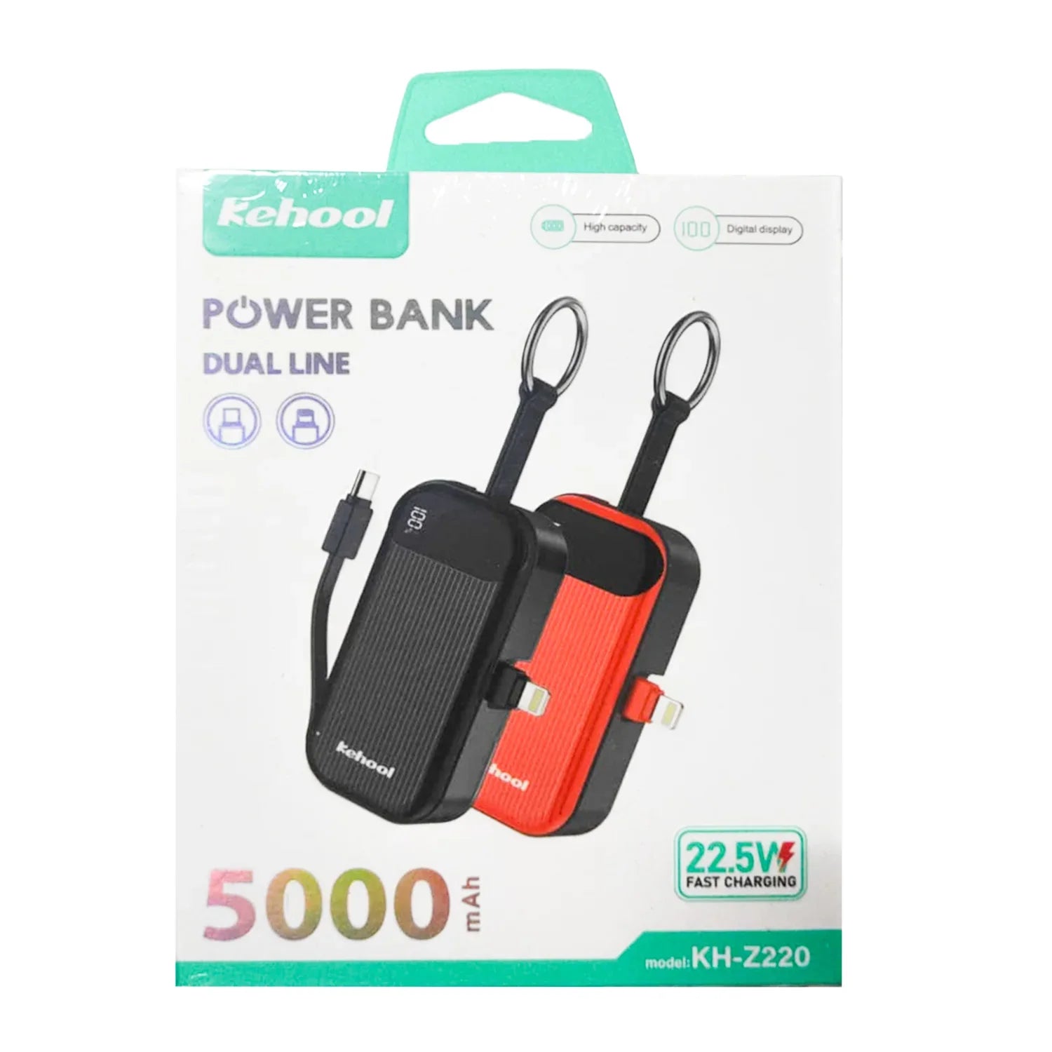 Kehool Dual Line 22.5V Fast Charging Power Bank 5000mAh KH-Z220