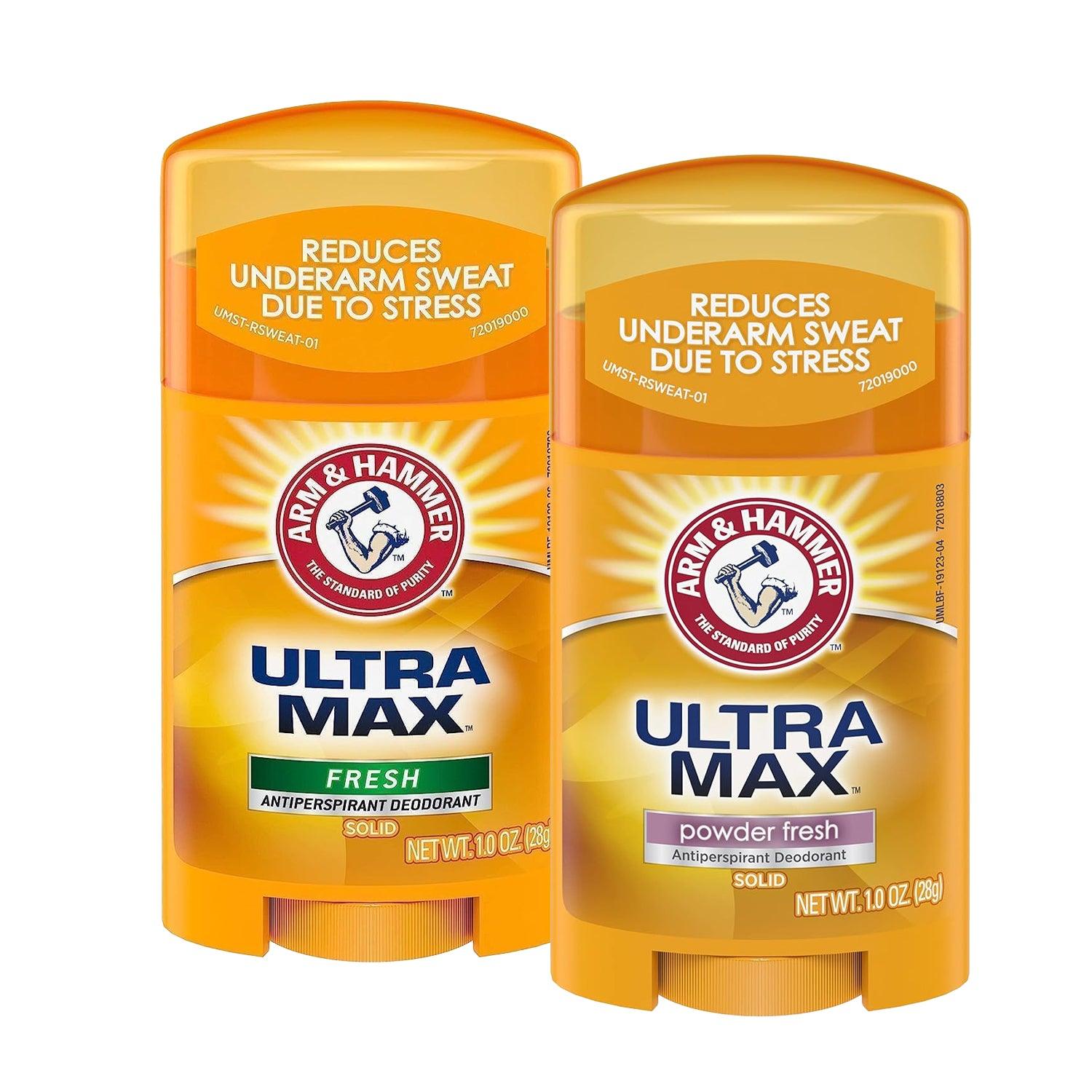 Arm & Hammer Ultra Max Fresh + Powder Fresh Deodorant - 28g × 2Pcs (Offer)