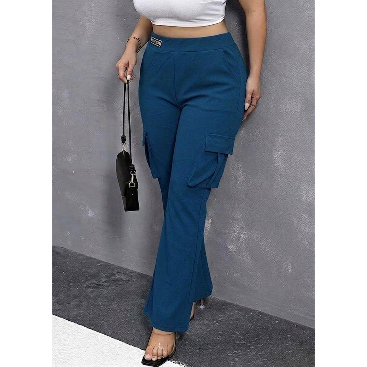 Women's Regular Fit Cargo Pant HY-6-35#