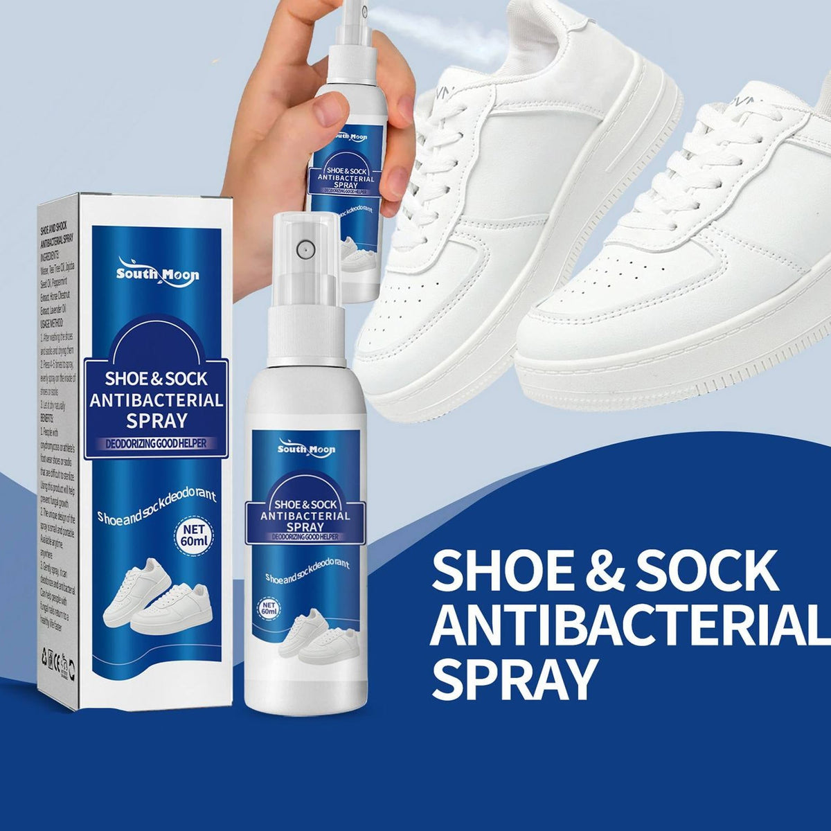 South Moon Shoe & Socks Antibacterial Spray - 60ml