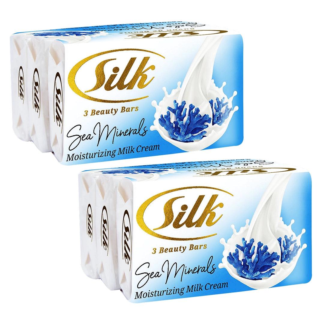 Silk Sea Minerals Moisturizing Milk Cream Soap - 120g x 6 Pcs