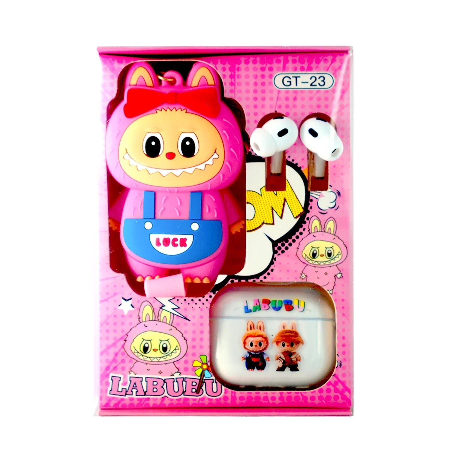 Labubu Wireless Earbuds With Cute Cartoon Toy GT-23