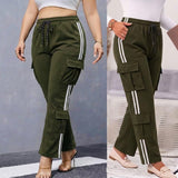 Women's Track Pant with White Side Stripe HY-6-21