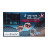 Kiss Beauty Eyebrow & Gel Eyeliner Black+Brown