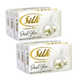 Silk Pearl Glow Moisturizing Milk Cream Soap - 120g x 6 Pcs