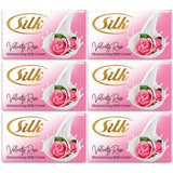 Silk Velvety Rose Moisturizing Milk Cream Soap - 120g x 6 Pcs