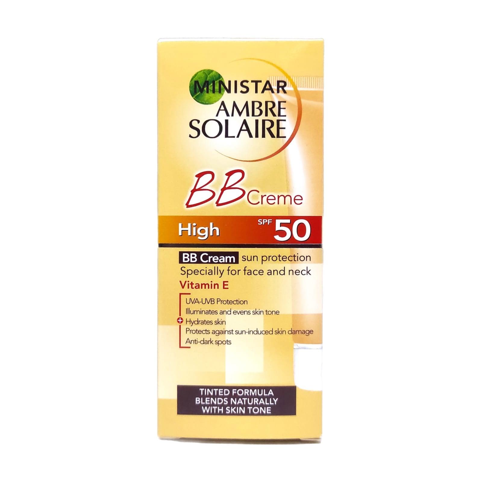 كريم Ministar Ambre Solaire BB بعامل حماية من الشمس SPF50