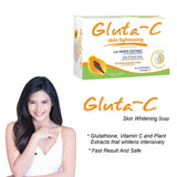 Gluta-C Skin Lightening Soap with Papaya Enzymes - 135g (1+1) Offer