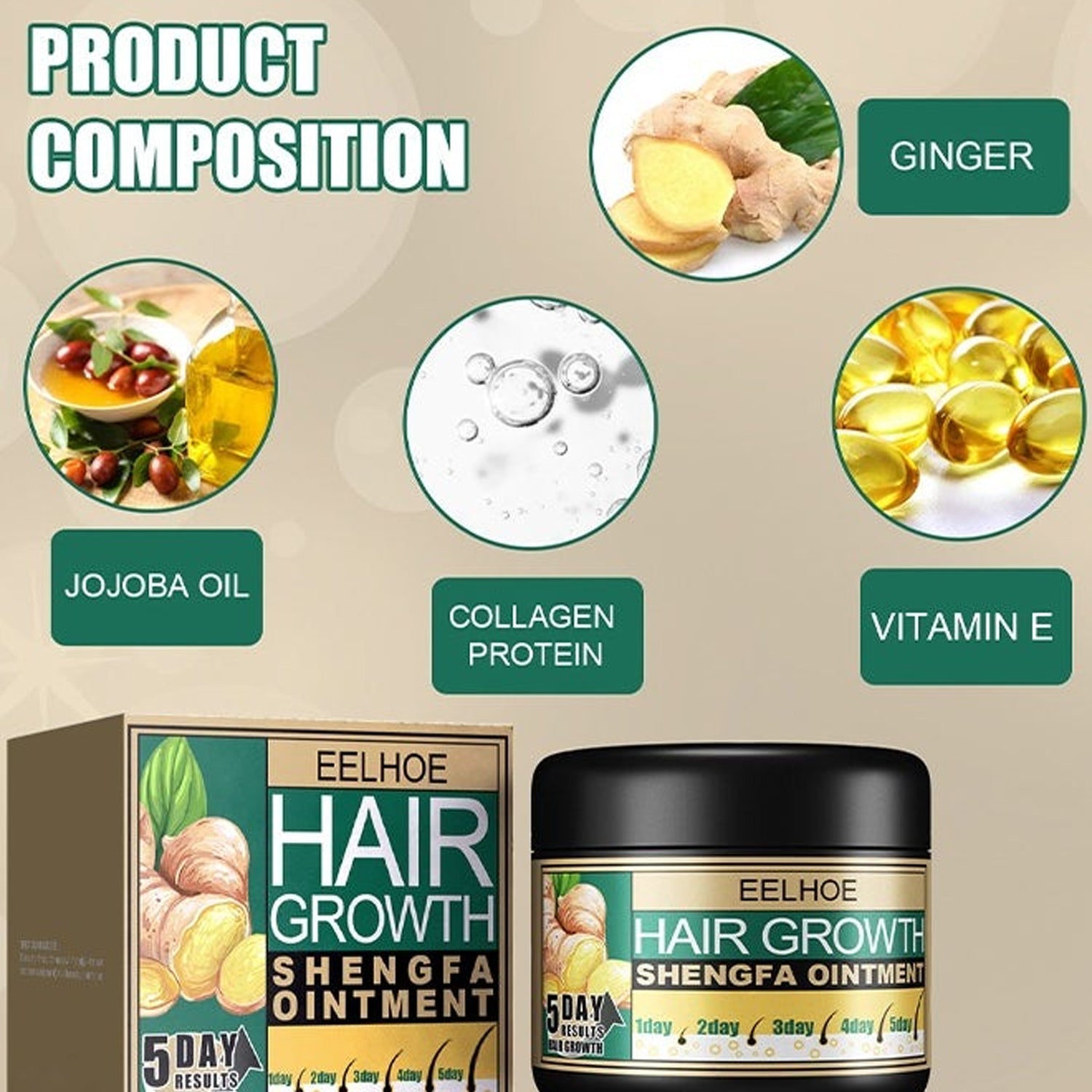 EELHOE Hair Growth Shengfa Cream - 100g