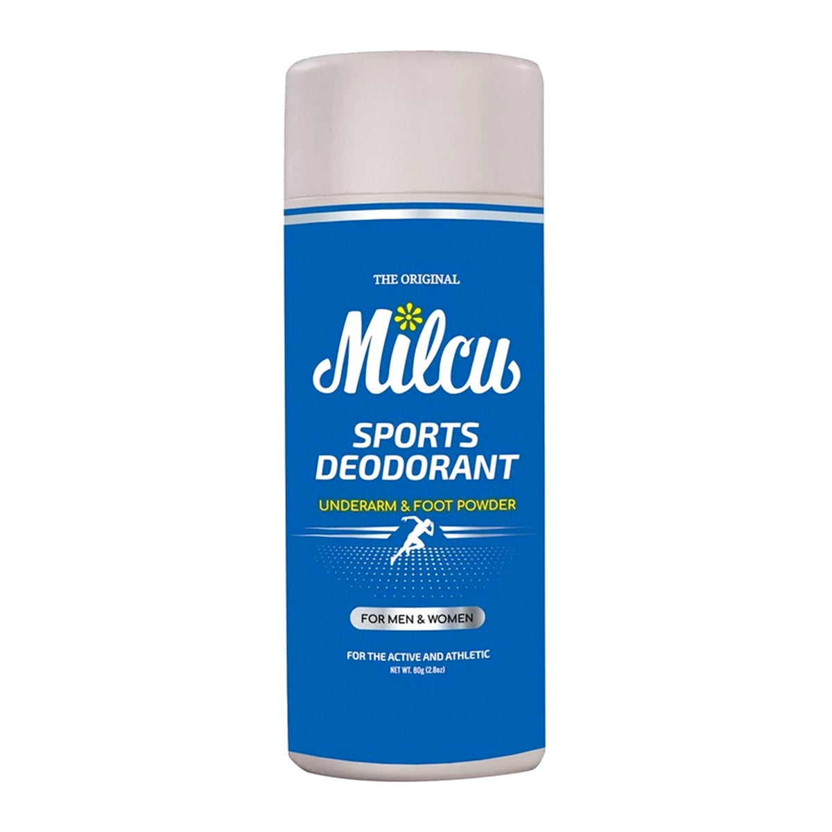 Milcu Sports Deodorant For Underarm & Foot Powder - 80g