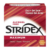 Stridex ضمادات ناعمة خالية من الكحول - 55 قطعة