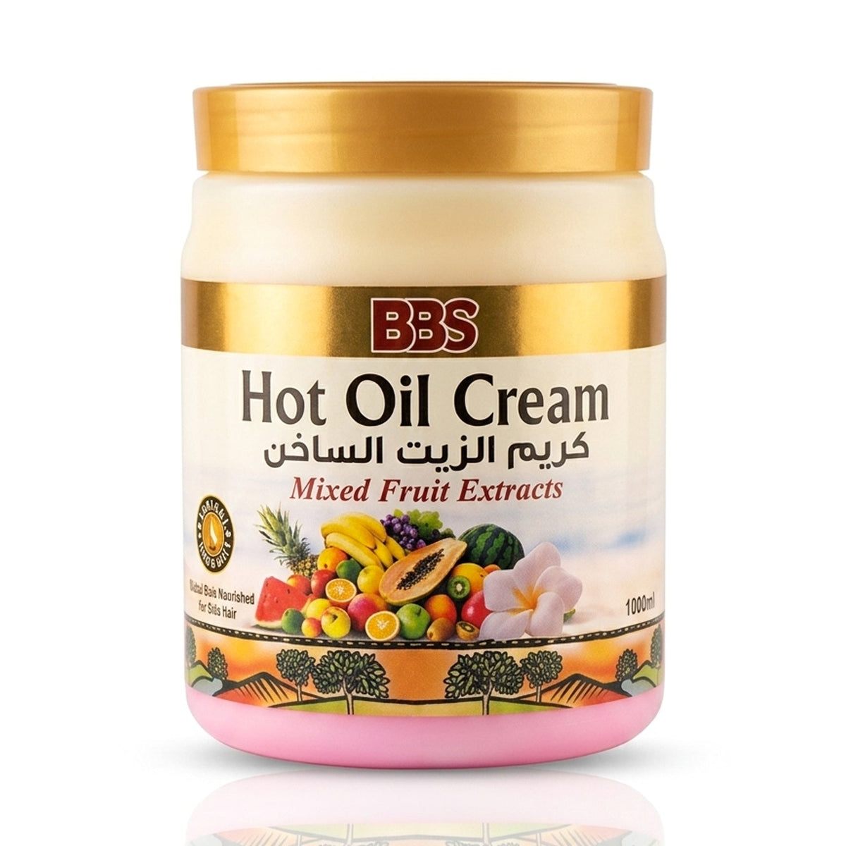 BBS Hot Oil Cream With Mixed Fruit Extracts Hair Cream - 1000ml