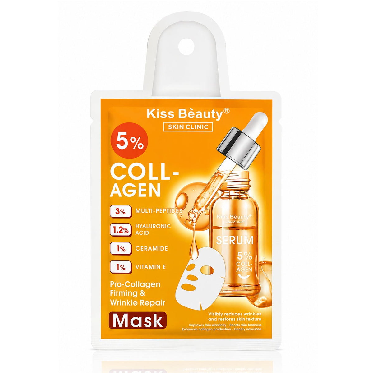 Kiss Beauty Pro-Collagen Firming & Wrinkle Repair Face Mask - 30ml