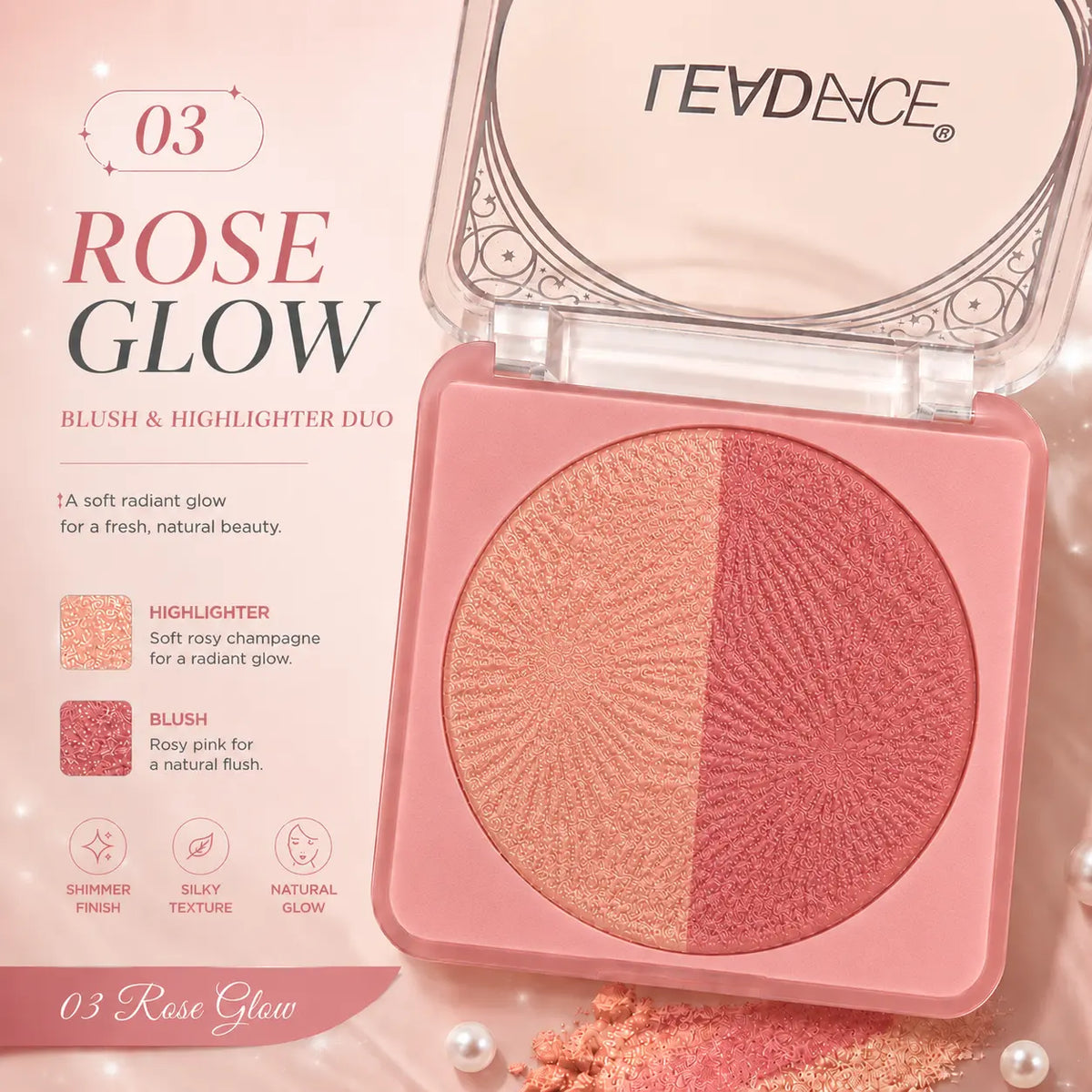Lead Face 2 in 1 Baked Blush Highlighter - 9g