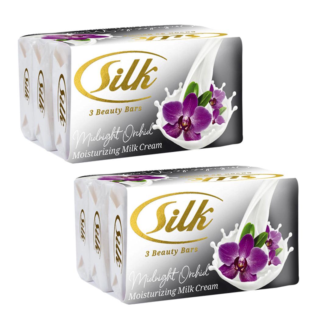 Silk Midnight Orchid Moisturizing Milk Cream Soap - 120g x 6 Pcs