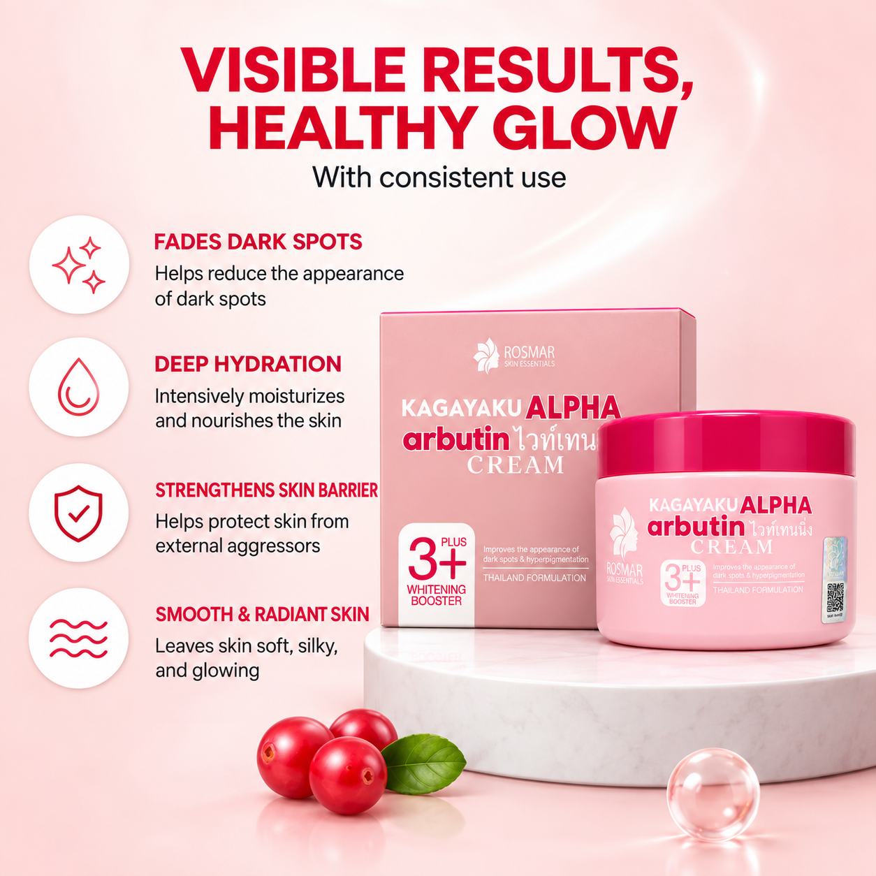 Rosmar Kagayaku Alpha Arbutin Cream - 320g
