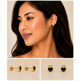 Elegant Heart-Shaped Stud Earrings - 127