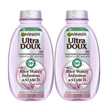 Garnier Ultra Doux Rice Water Smoothing Shampoo - 400ml+400ml