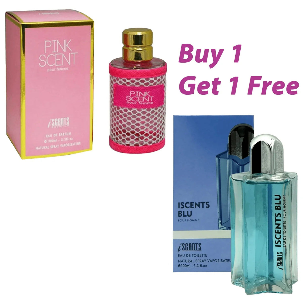 عطر بينك سينت + عطر بلو للرجال والنساء 1+1 PR-71