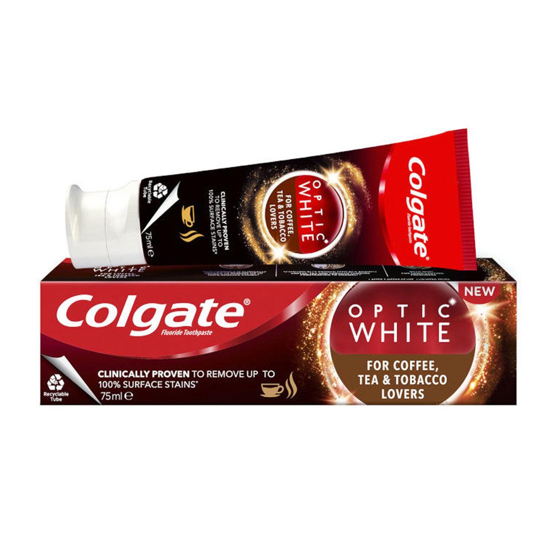 Colgate Optic White Toothpaste For Coffee Tea & Tobacco Users - 75ml