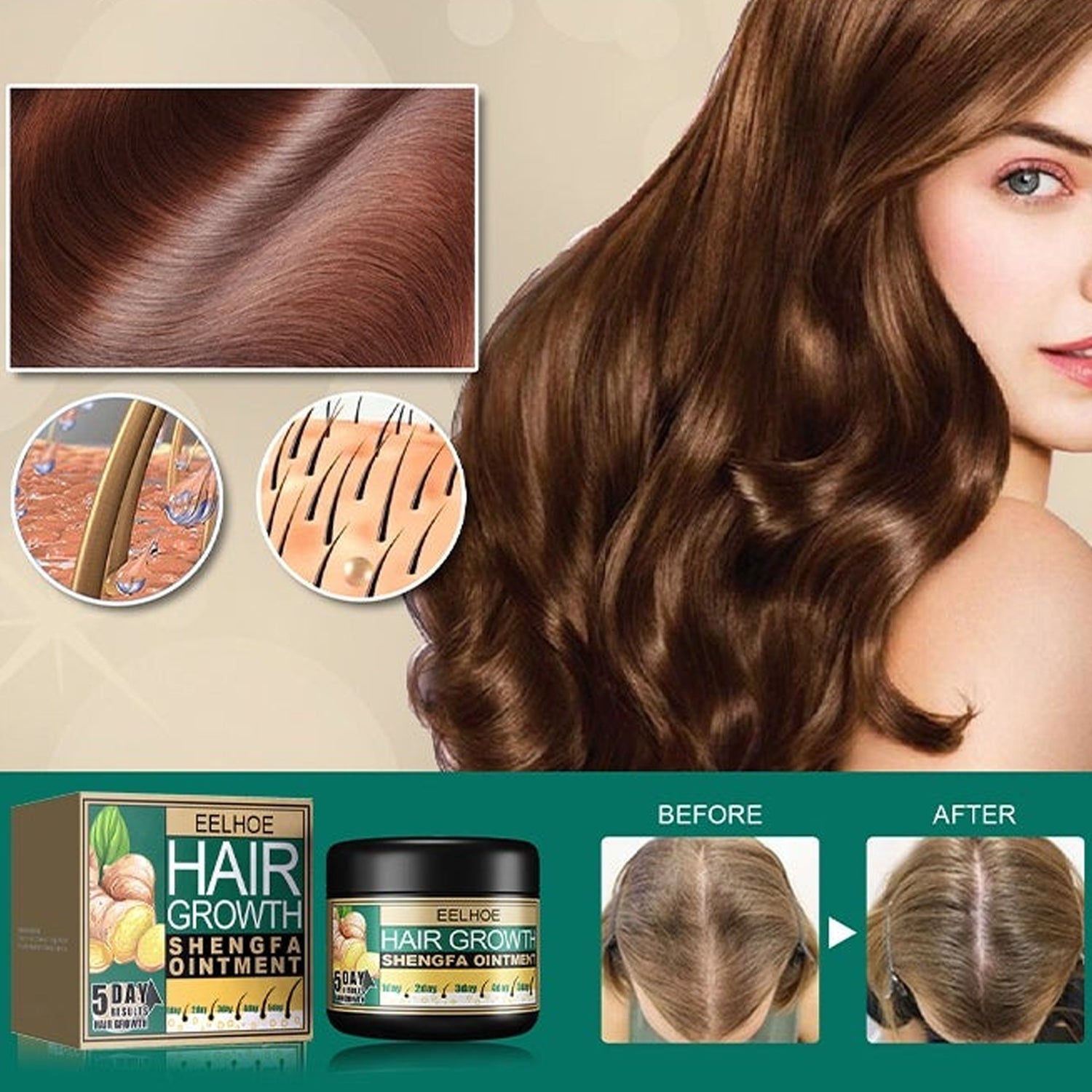 EELHOE Hair Growth Shengfa Cream - 100g