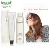 Bremod 8.71 Light Honey Tea Brown Hair Color with Oxidizer - 100ml+100ml