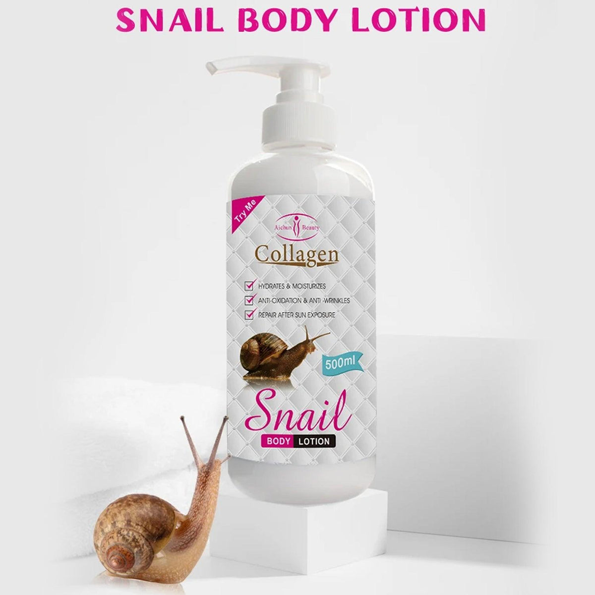 Aichun Beauty Collagen Snail Body Lotion - 500ml