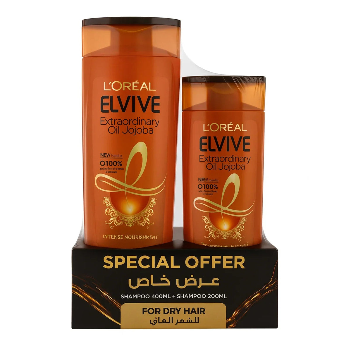 Loreal Elvive Extraordinary Oil Jojoba Shampoo 400ml + Free 200ml