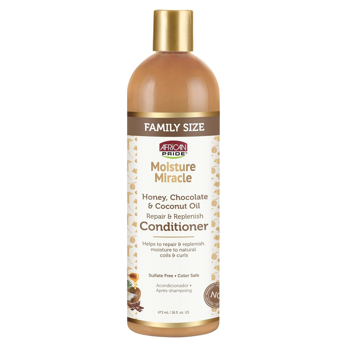 African Pride Moisture Miracle Honey Chocolate & Coconut Oil Conditioner - 473ml