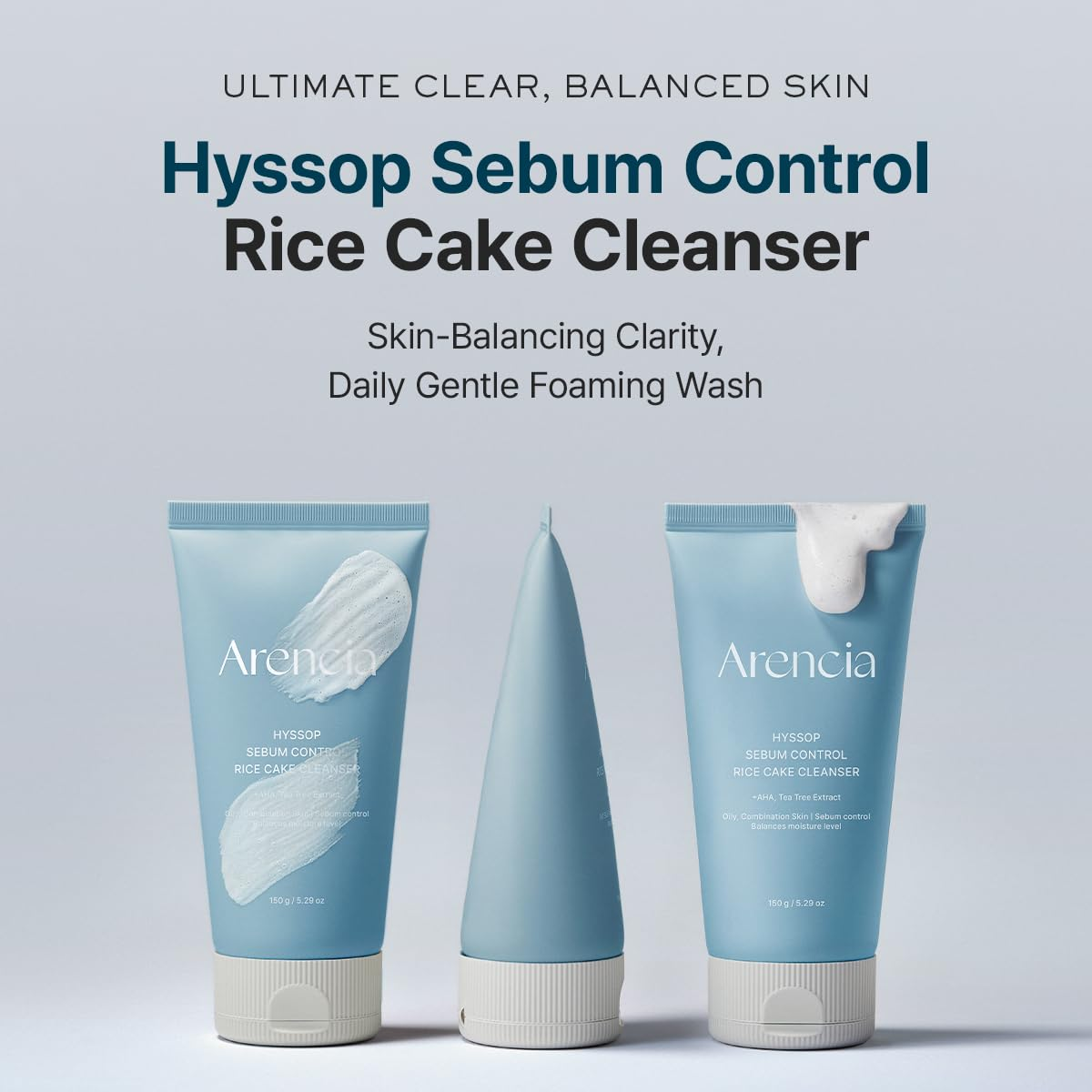 Arencia Hyssop Sebum Control Rice Cake Cleanser - 150g