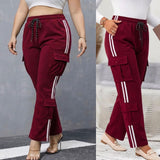 Women's Track Pant with White Side Stripe HY-6-21