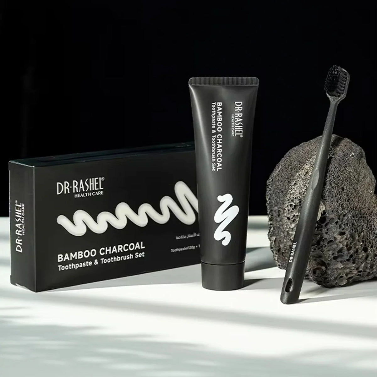 Dr.Rashel Bamboo Charcoal Toothpaste & Toothbrush Set
