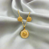 Korean Style Golden Stainless Steel Jewelry Set - FJ4224