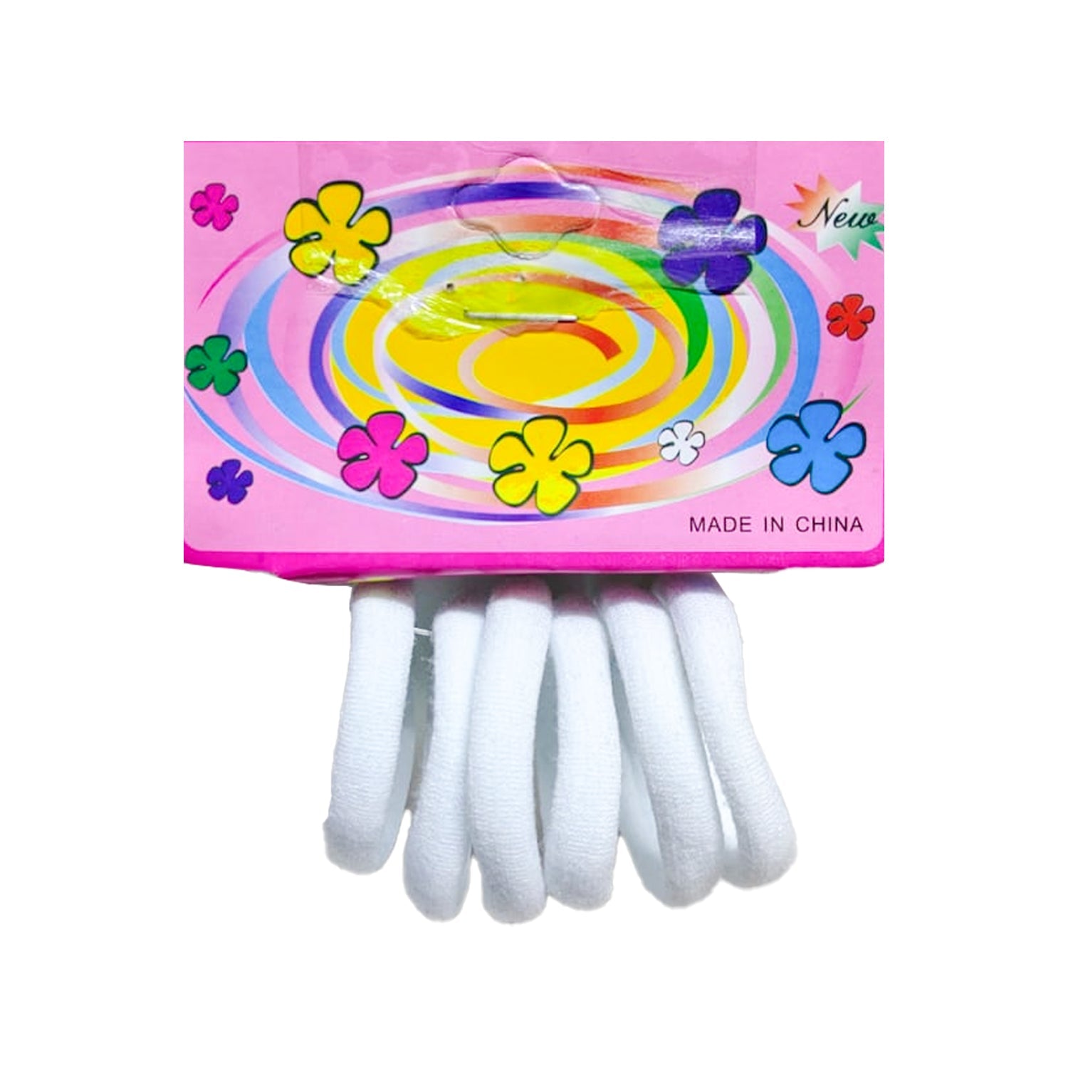 White Rubber Bands - 6 Pcs