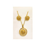 Korean Style Golden Stainless Steel Jewelry Set - FJ4224