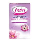 Fem USA Bikini & Underarms Wax Strips For Normal Skin - 20Pcs