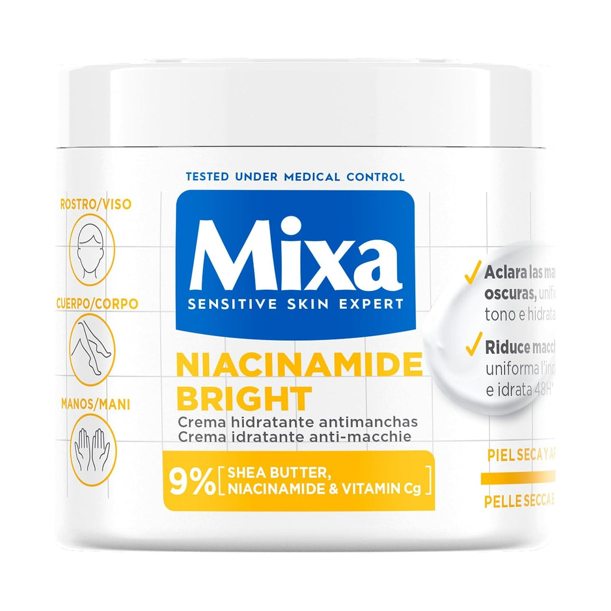Mixa Niacinamide Bright Moisturizing Cream - 400ml
