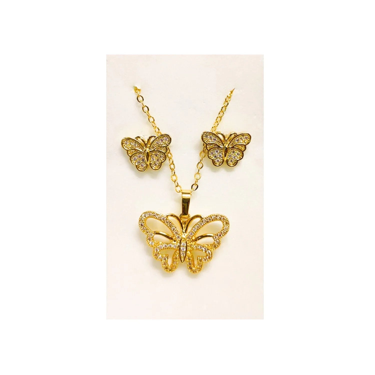 Korean Style Golden Stainless Steel Jewelry Set - FJ4225