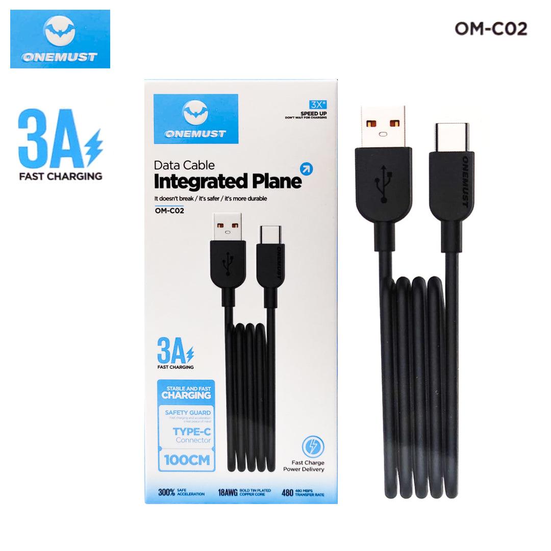 كابل شحن سريع ومستقر من ONEMUST USB إلى Type-C OM-C02
