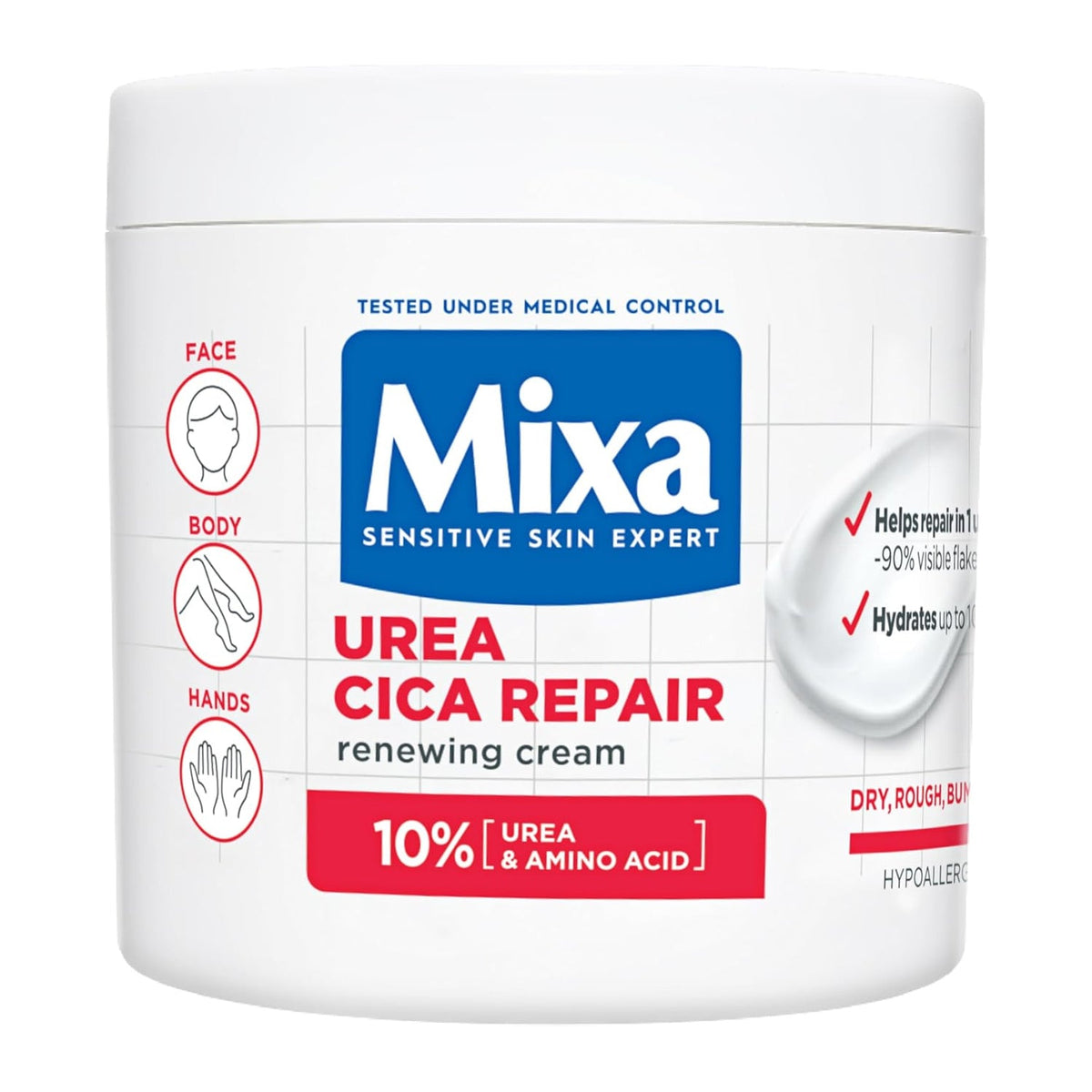 Mixa Urea Cica Repair Renewing Cream - 400ml