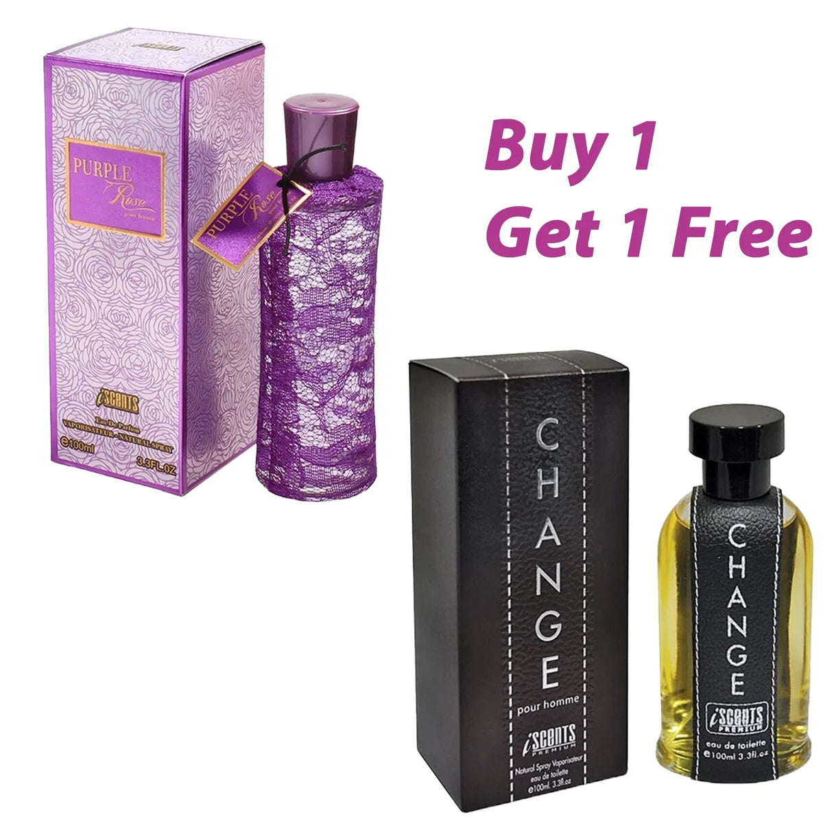 عطر أرجواني روز + تغيير للرجال والنساء 1+1 PR-73