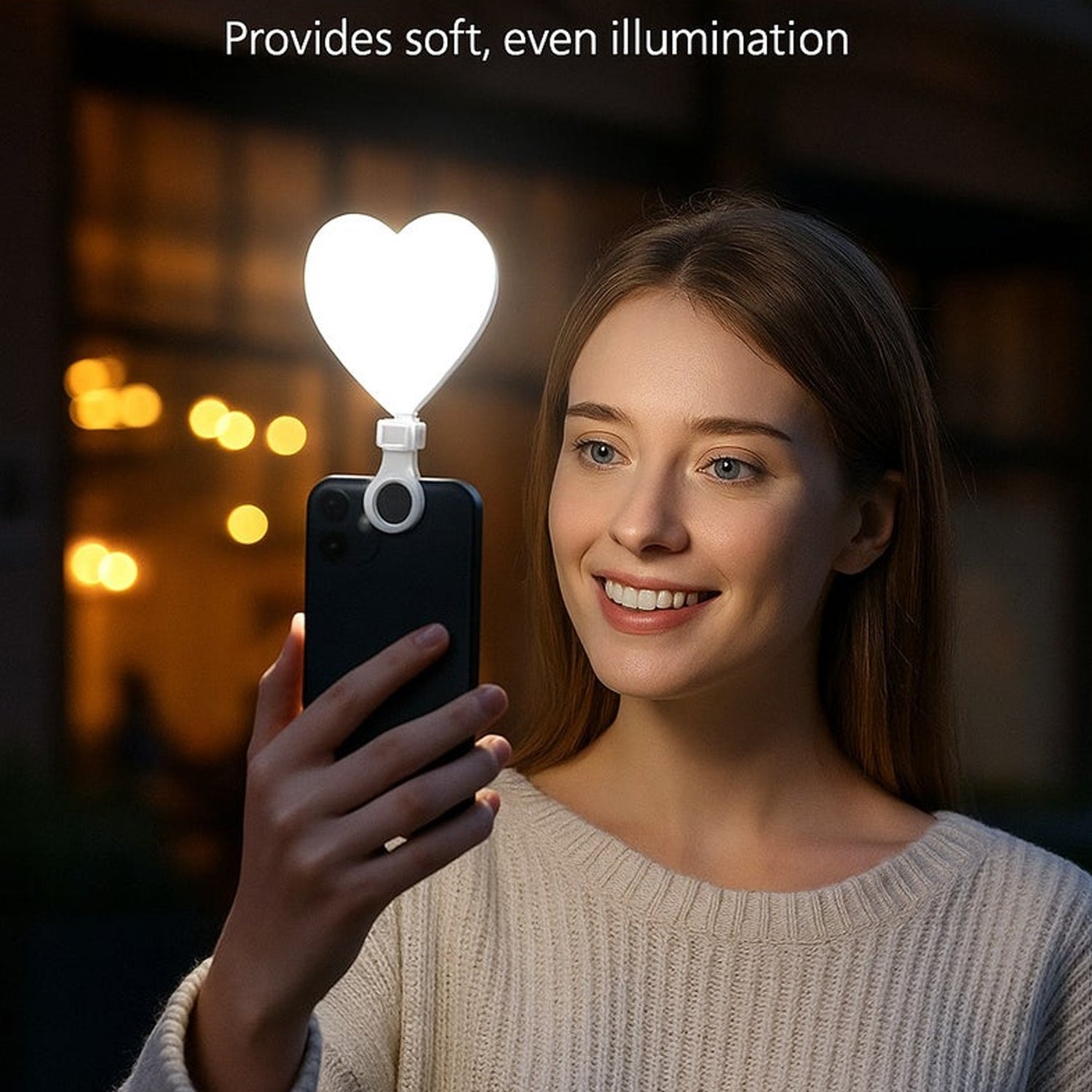 Heart Shape Clip-on Selfie Light - K02