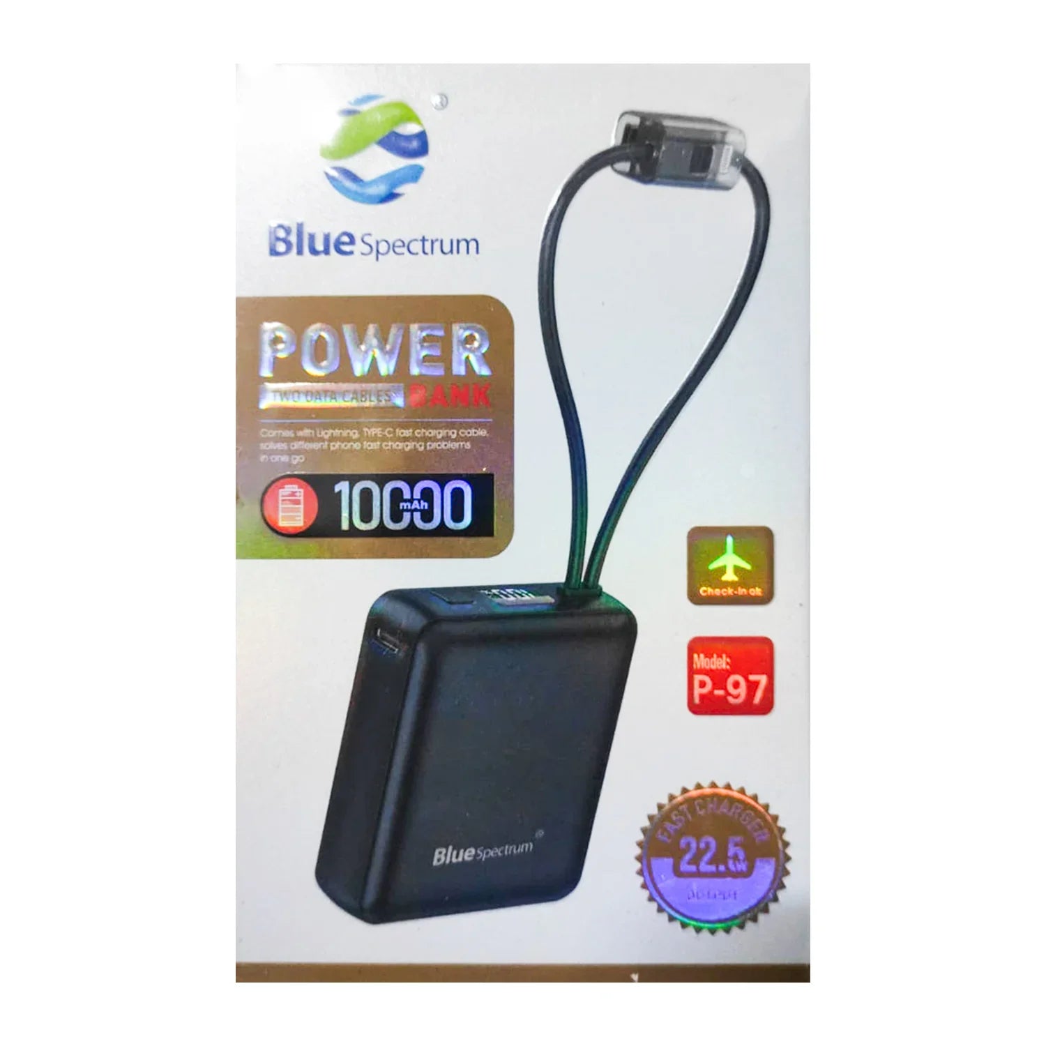 Blue Spectrum Smart Chip Power Bank 10000mAh P-97