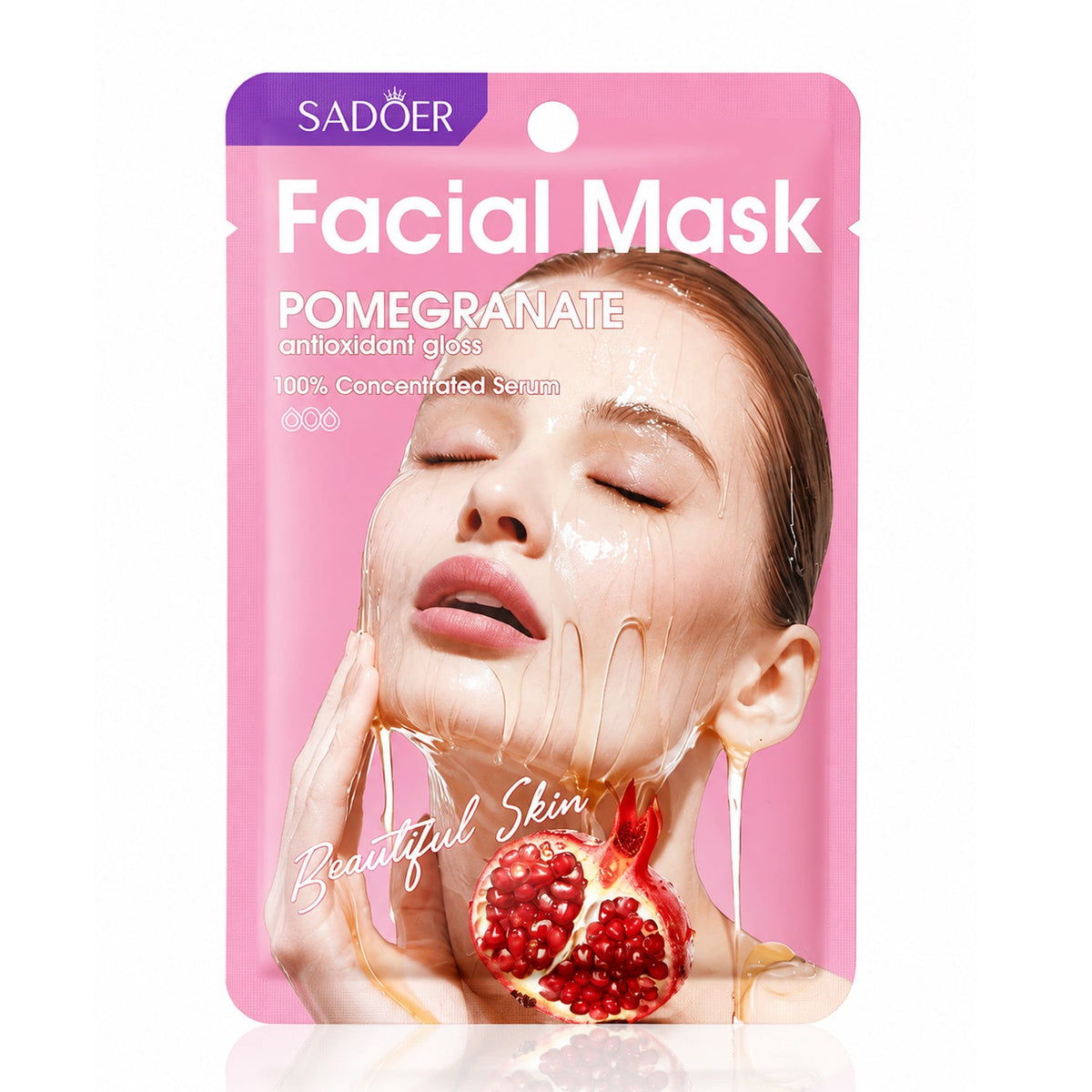 Sadoer Pomegranate Antioxidant Gloss Facial Mask - 25ml