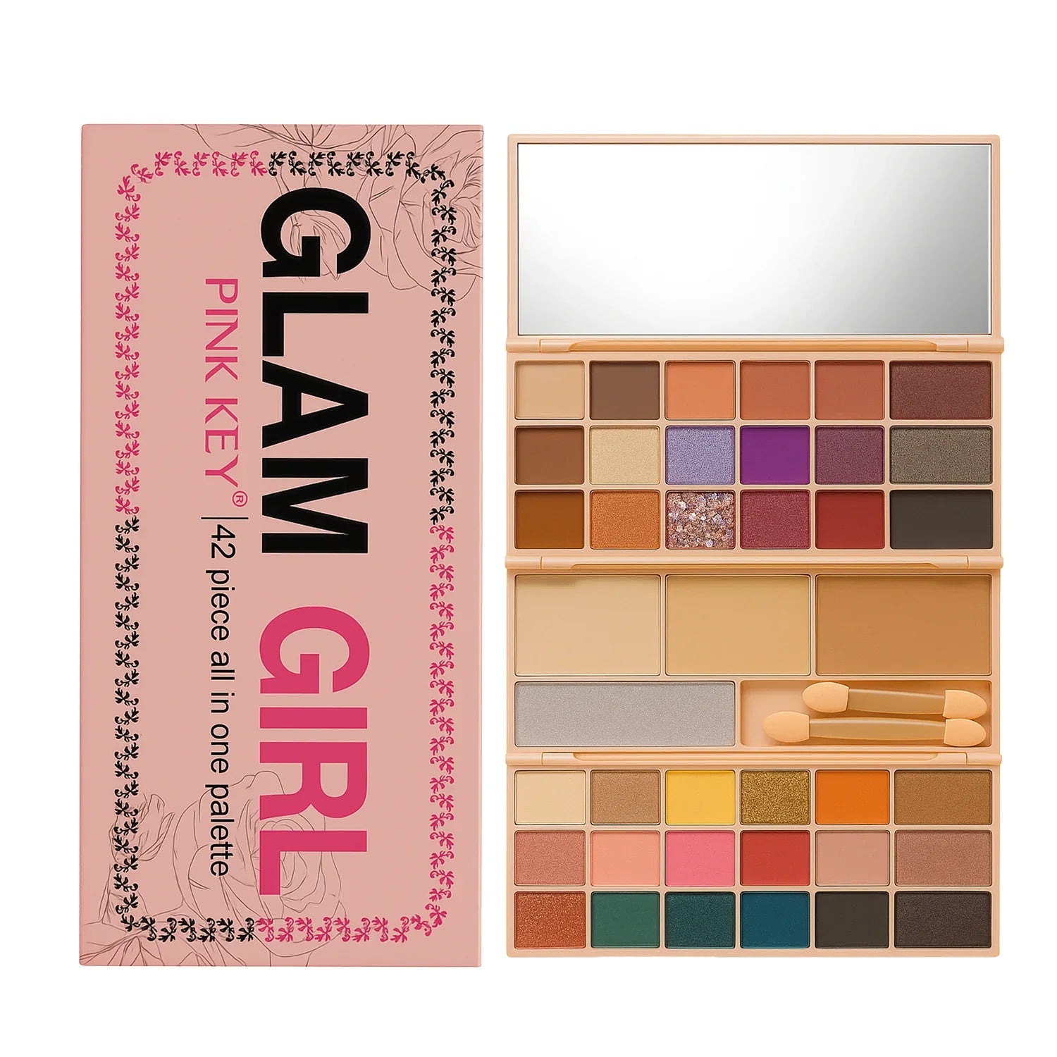 Glam Girl Pink Key Makeup Eyeshadow Palette - PK7192-4 – Moon Kuwait