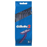 Gillette 2 Men's Disposable Razor - 5 Units