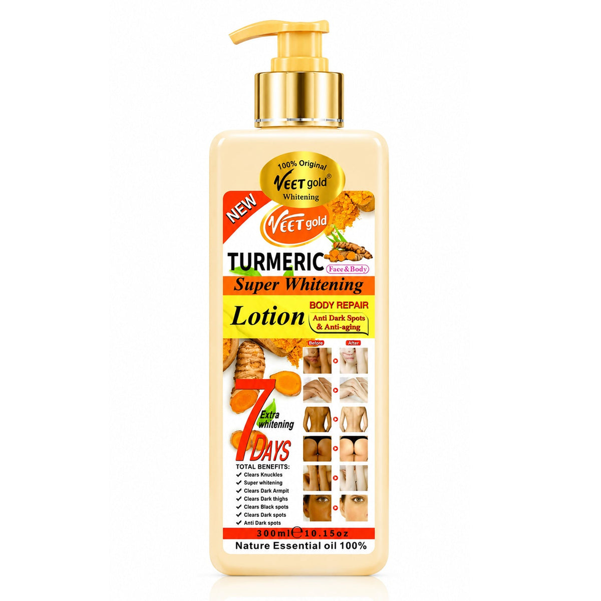 Veet Gold Turmeric Face & Body Repair Lotion - 300ml
